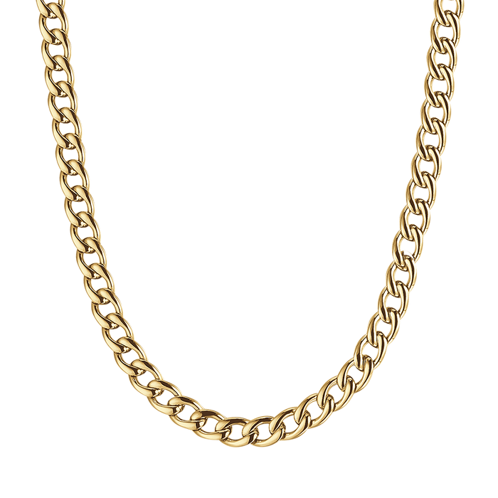 COLLANA UOMO IN ACCIAIO CON MAGLIA GROUMETTE 7 MM