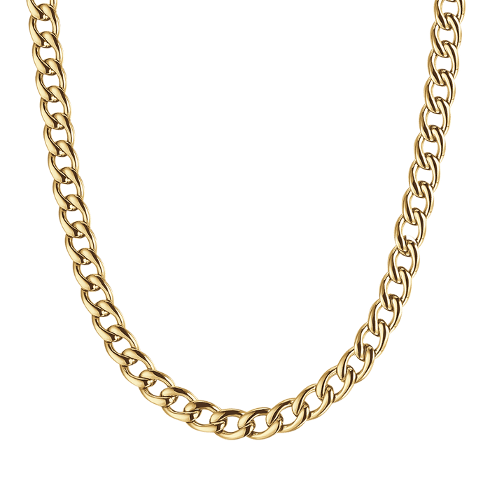 MEN'S STEEL NECKLACE WITH 9 MM GROUMETTE MESH