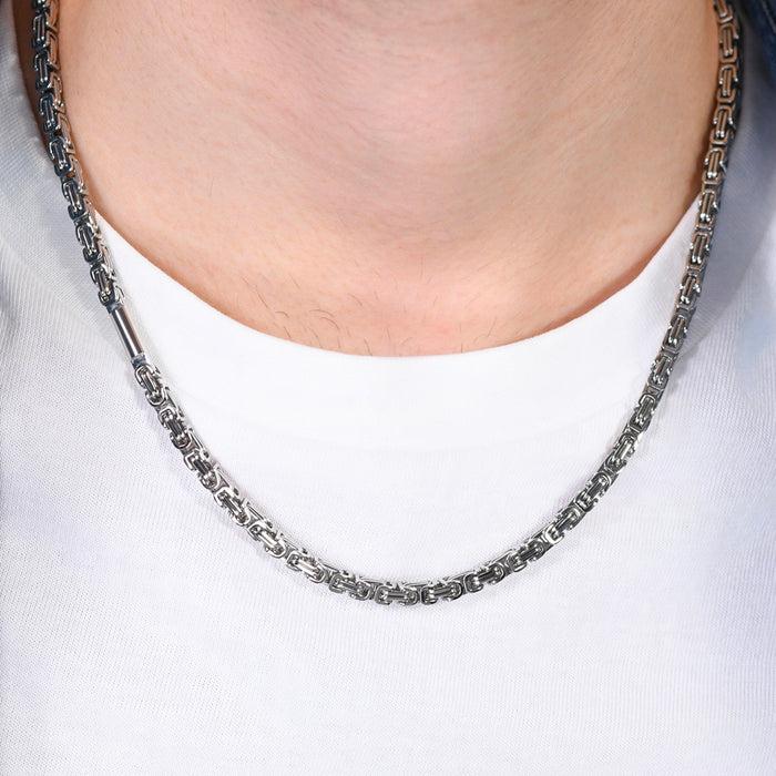 MEN'S STEEL NECKLACE WITH ELEMENT