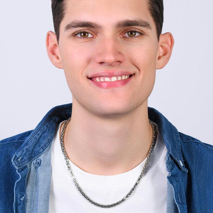 MEN'S STEEL NECKLACE WITH ELEMENT