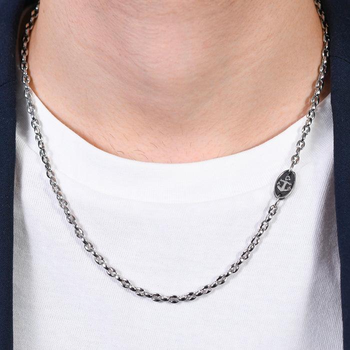MEN'S STEEL NECKLACE WITH ANCHOR