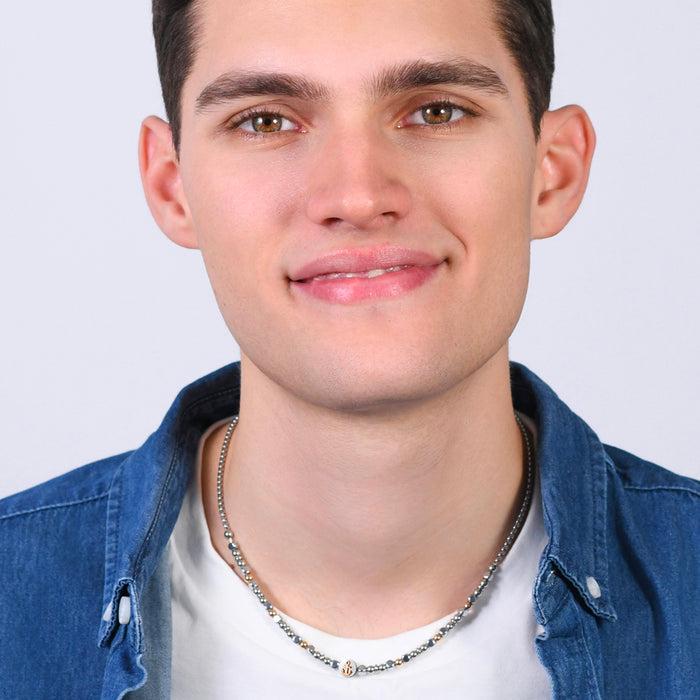 MEN'S NECKLACE IN STEEL ANCHOR IP ROSE GOLD