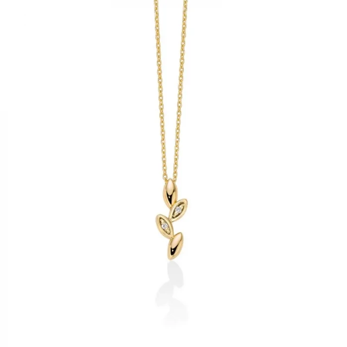 Collier ras du cou à feuilles