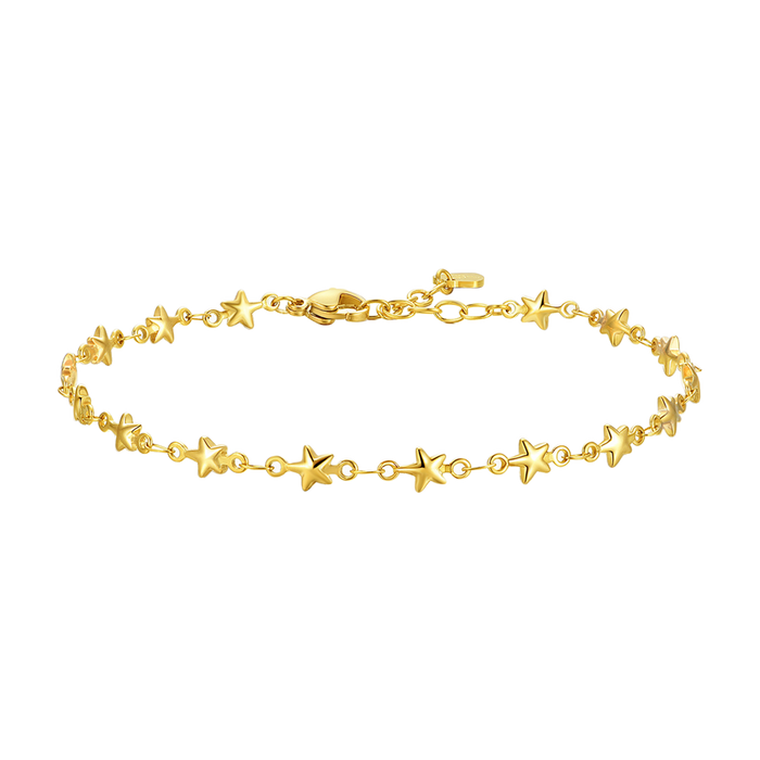 CAVIGLIERA DONNA IN ACCIAIO IP GOLD CON STELLE