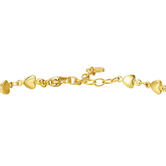 CAVIGLIERA DONNA IN ACCIAIO IP GOLD CON CUORI