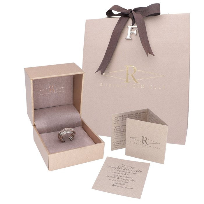 Filodellavita Classic 7 Threads en or rose, argent 925 et diamants blancs