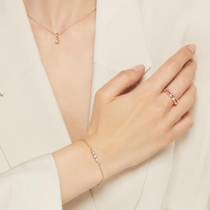 ROSE GOLD & DIAMOND BUBBLES BRACELET