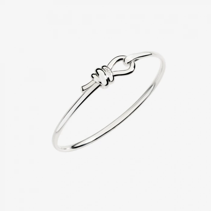 SILVER KNOT BANGLE BRACELET