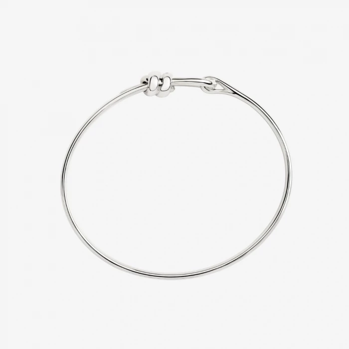 SILVER KNOT BANGLE BRACELET