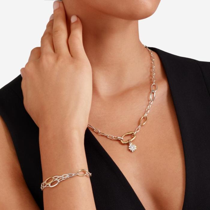 BRACCIALE ESSENTIALS ARGENTO & ARGENTO DORATO