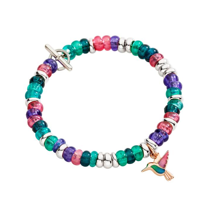 BRACCIALE RONDELLE ARGENTO & PLASTICA RICICLATA