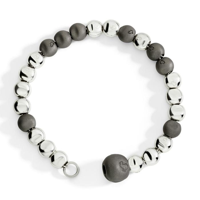 BRACCIALE PEPITA ARGENTO & TITANIO