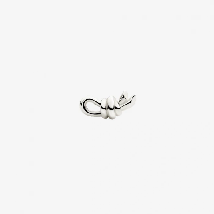 SILVER KNOT STUD EARRING