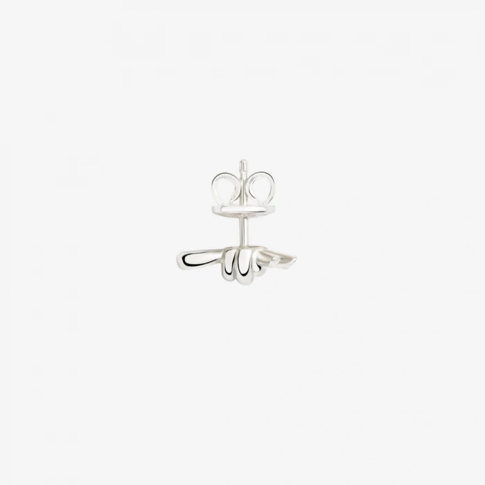SILVER KNOT STUD EARRING