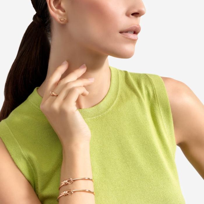 ORECCHINO STUD NODO ORO ROSA