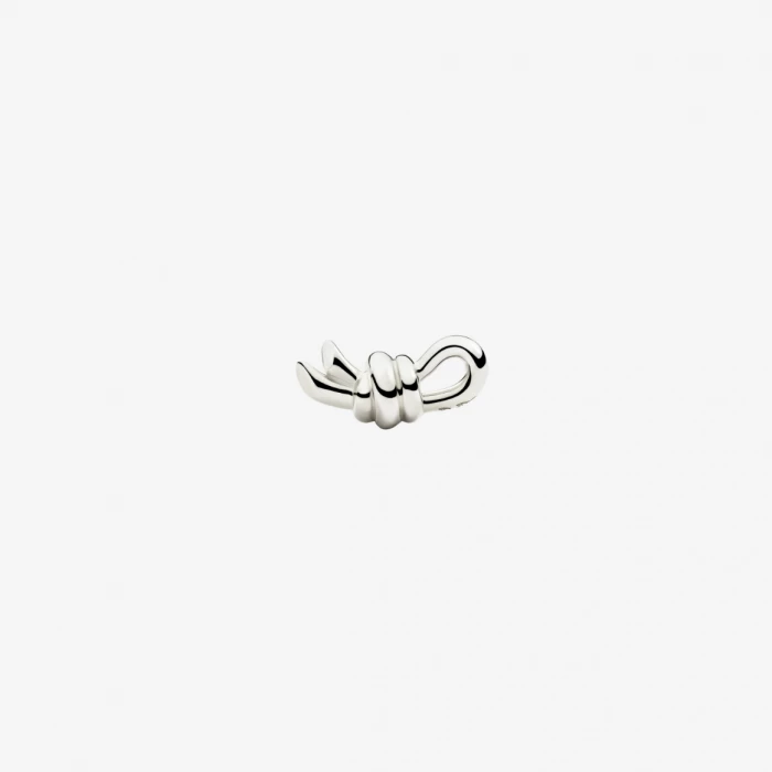 SILVER KNOT STUD EARRING