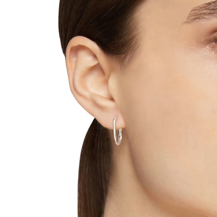 ORECCHINI HOOP ESSENTIALS ARGENTO