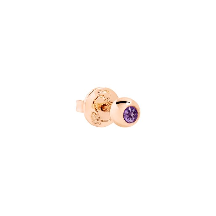 ROSE GOLD & AMETHYST BUBBLE STUD EARRING