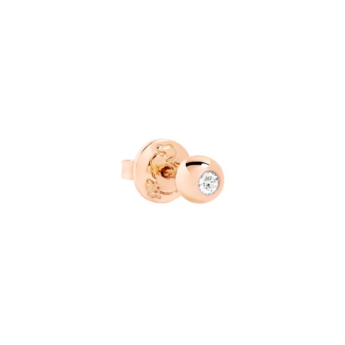 ROSE GOLD & DIAMOND BUBBLE STUD EARRING