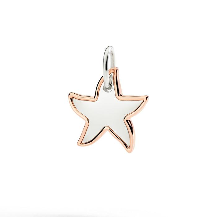 CIONDOLO XL STELLINA ARGENTO & ORO ROSA