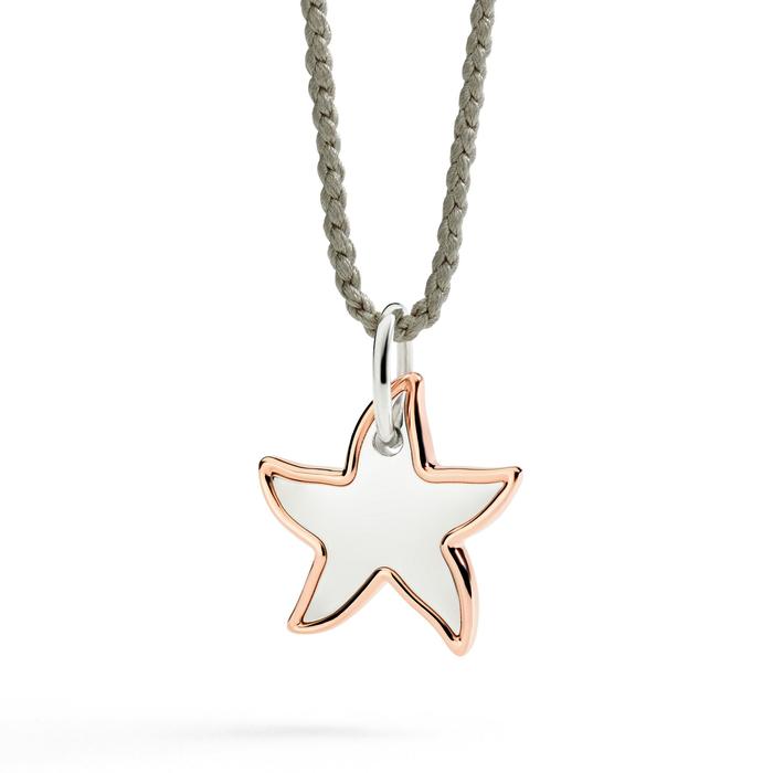 CIONDOLO XL STELLINA ARGENTO & ORO ROSA