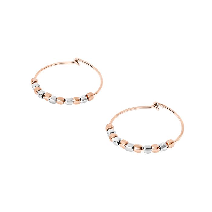 Mini grain hoop earrings