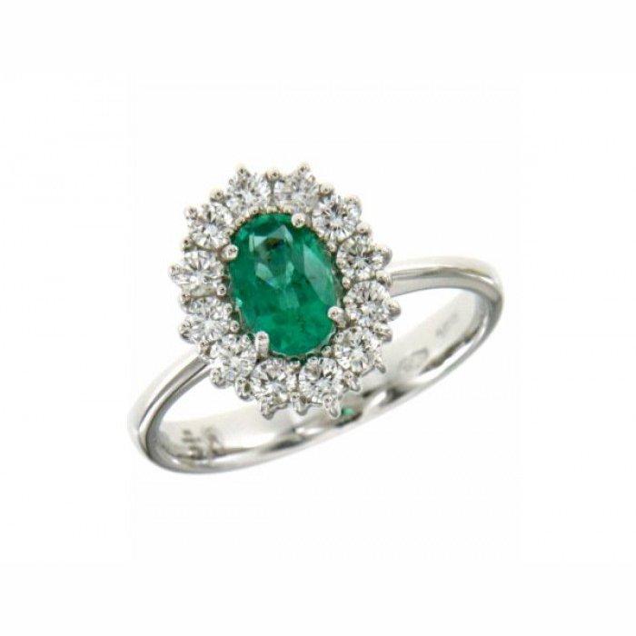 BAGUE ÉMERAUDE ET BROWNIE