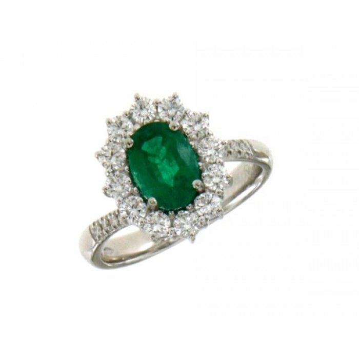 EMERALD AND BR RING