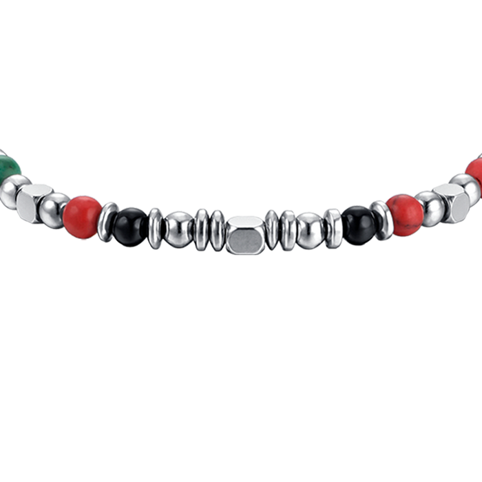 BRACCIALE BAMBINO IN ACCIAIO CON PIETRE MULTICOLOR