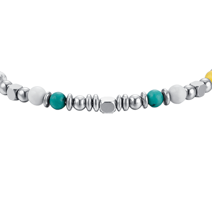 BRACCIALE BAMBINO IN ACCIAIO CON PIETRE MULTICOLOR