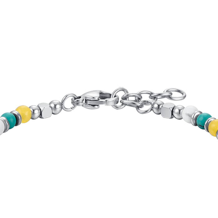 BRACCIALE BAMBINO IN ACCIAIO CON PIETRE MULTICOLOR