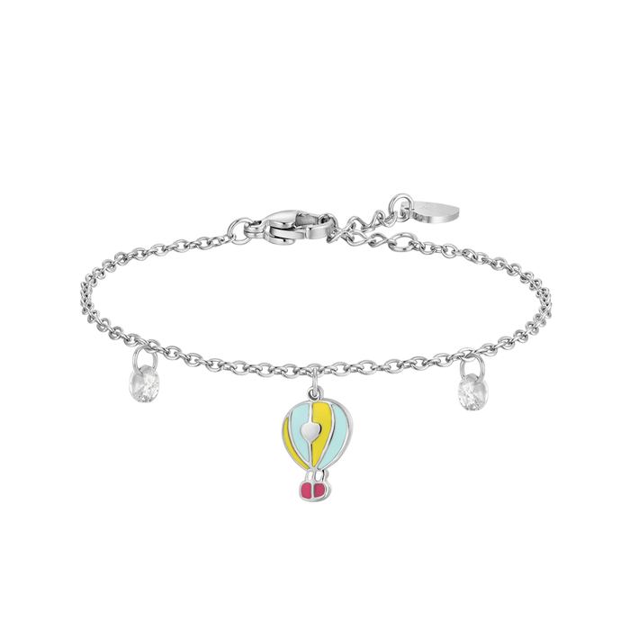 BRACCIALE BAMBINA IN ACCIAIO CON MONGOLFIERA