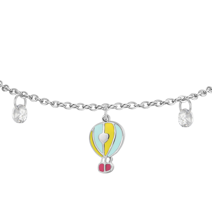 BRACELET EN ACIER POUR FILLE AVEC MONTGOLFIÈRE