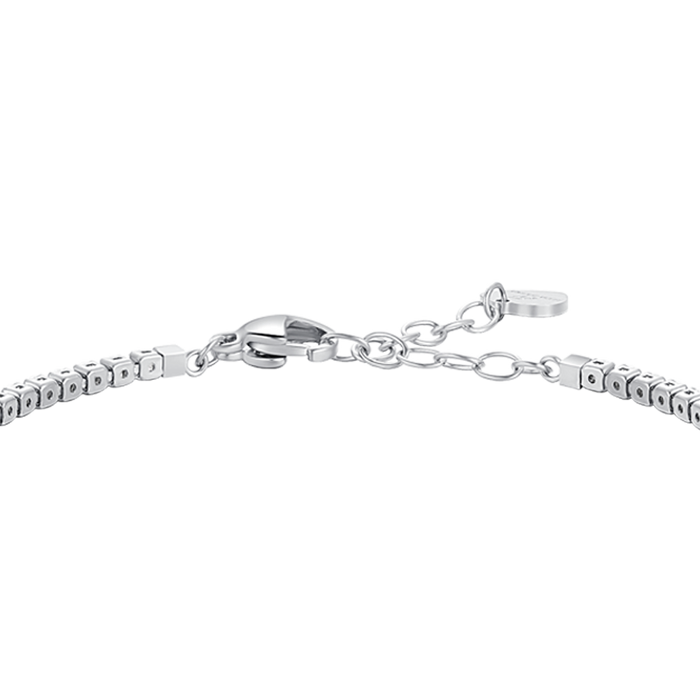 BRACCIALE BAMBINA TENNIS IN ACCIAIO CON ZIRCONI VIOLA