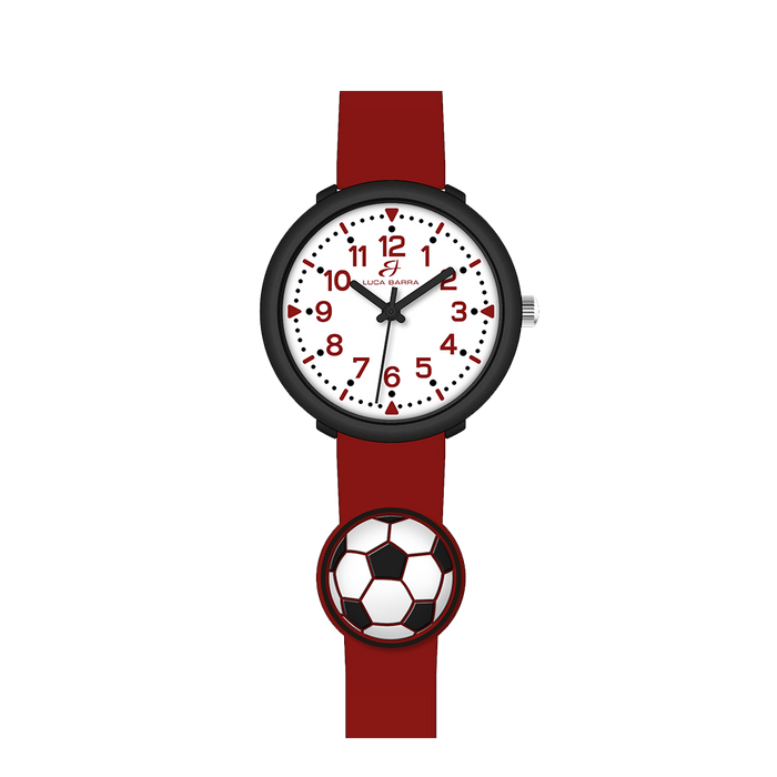 OROLOGIO BAMBINO ROSSO CON PALLONE