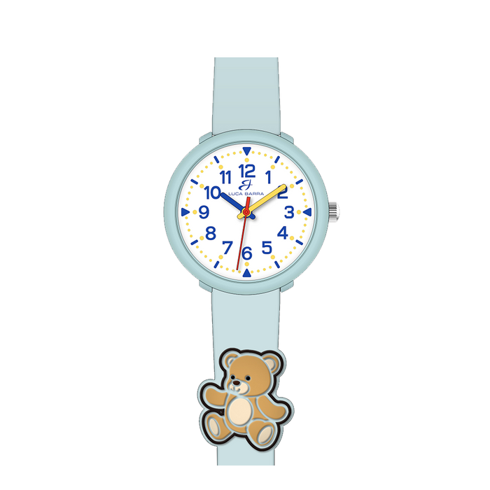 OROLOGIO BAMBINA ACQUAMARINA CON ORSETTO