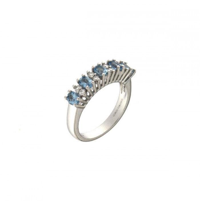 AQUEMARINE AND BR RING