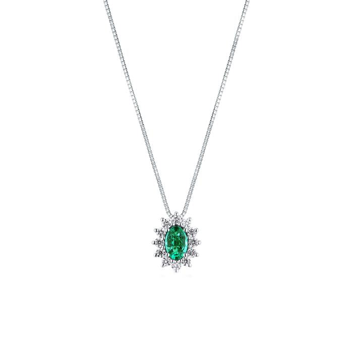 Emerald and br choker