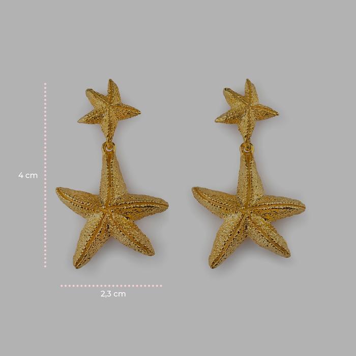 Gold Starfish Earrings