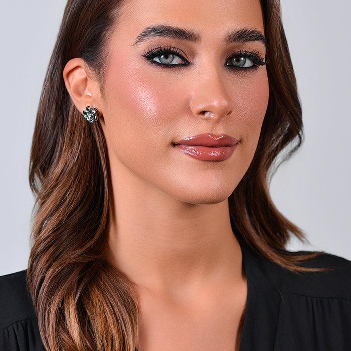 BOUCLES D'OREILLES FEMME EN ACIER ROSE ROTARY