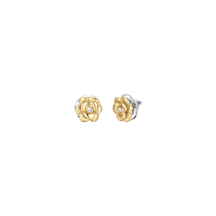 BOUCLES D'OREILLES FEMME EN ACIER IP OR ROSE ROTARY