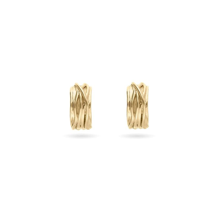 Filodellavita Mini - 9kt White Rose Yellow Gold Earrings