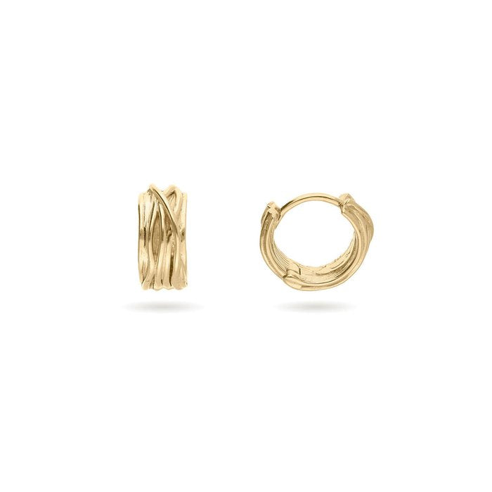 Filodellavita Mini - 9kt White Rose Yellow Gold Earrings
