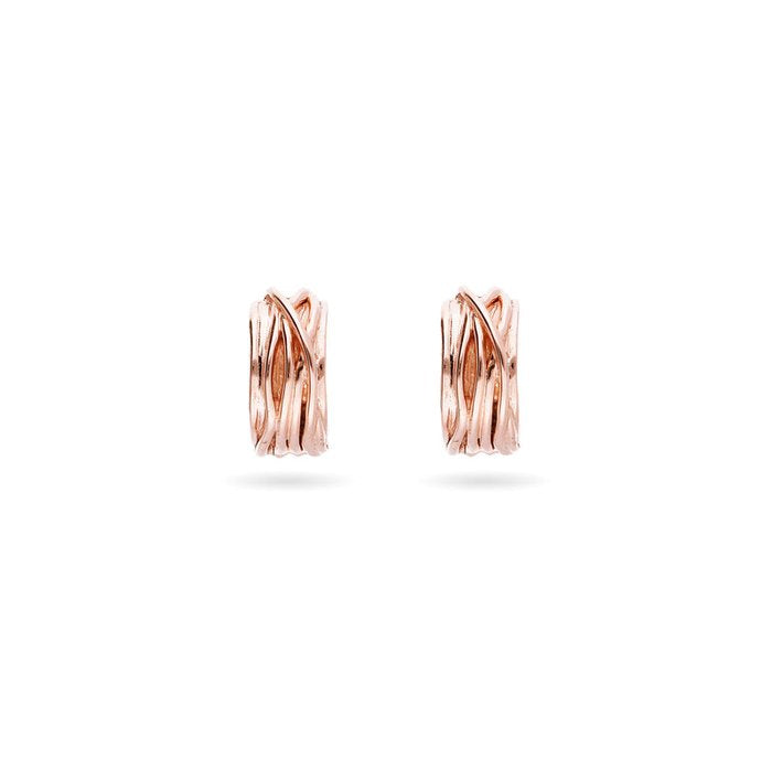 Filodellavita Mini - 9kt White Rose Earrings