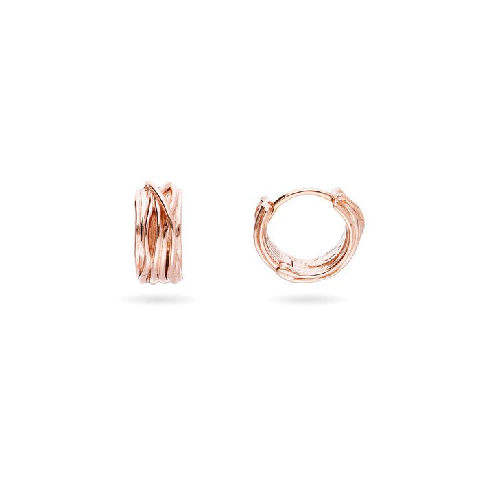 Filodellavita Mini - 9kt White Rose Earrings