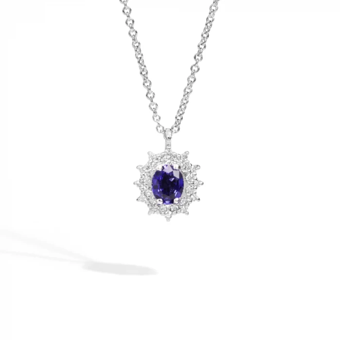 Sapphire camellia choker 0.47 br 0.15