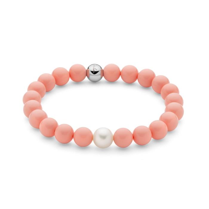 Bracciale pasta di corallo rosa