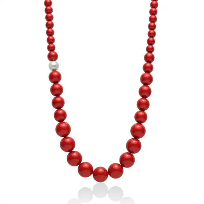 Collana pasta di corallo rosso