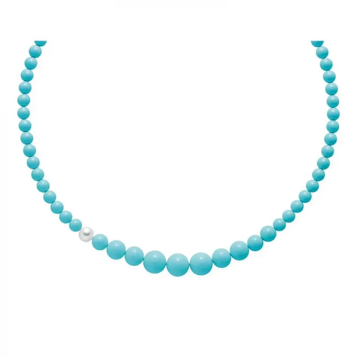 Collier ras du cou en pâte turquoise