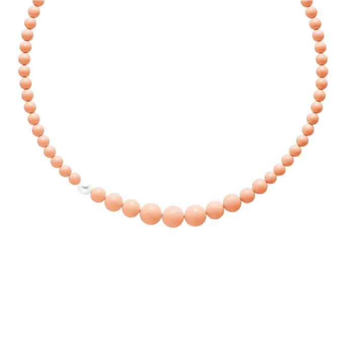 Pink coral paste choker